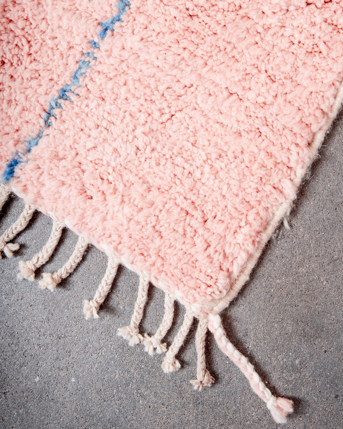 odern, designer, handcrafted Berber rug from Morocco. Beniourain carpet with beautiful colours and patterns and fluffy wool texture.